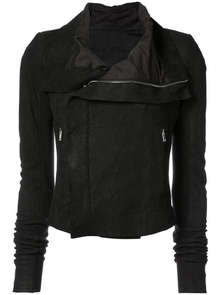 Rick Owens Open Collar Jacket - Black