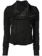 Rick Owens Open Collar Jacket - Black