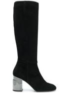 Clergerie Long Low Heel Boots - Black