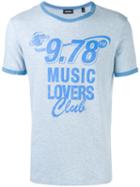 Diesel Music Lovers T-shirt, Men's, Size: Medium, Blue, Cotton