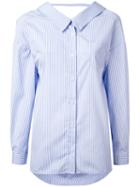 Jovanna - Viola Striped Shirt - Women - Polyester - 6, Blue, Polyester
