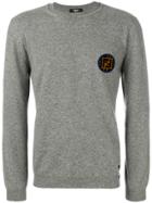 Fendi Logo Long-sleeve Sweater - Grey