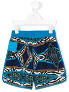 Young Versace Printed Swim Shorts, Boy's, Size: 10 Yrs, Blue