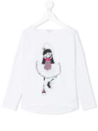 Little Marc Jacobs - Ballerina Print T-shirt - Kids - Cotton/modal - 6 Yrs, White