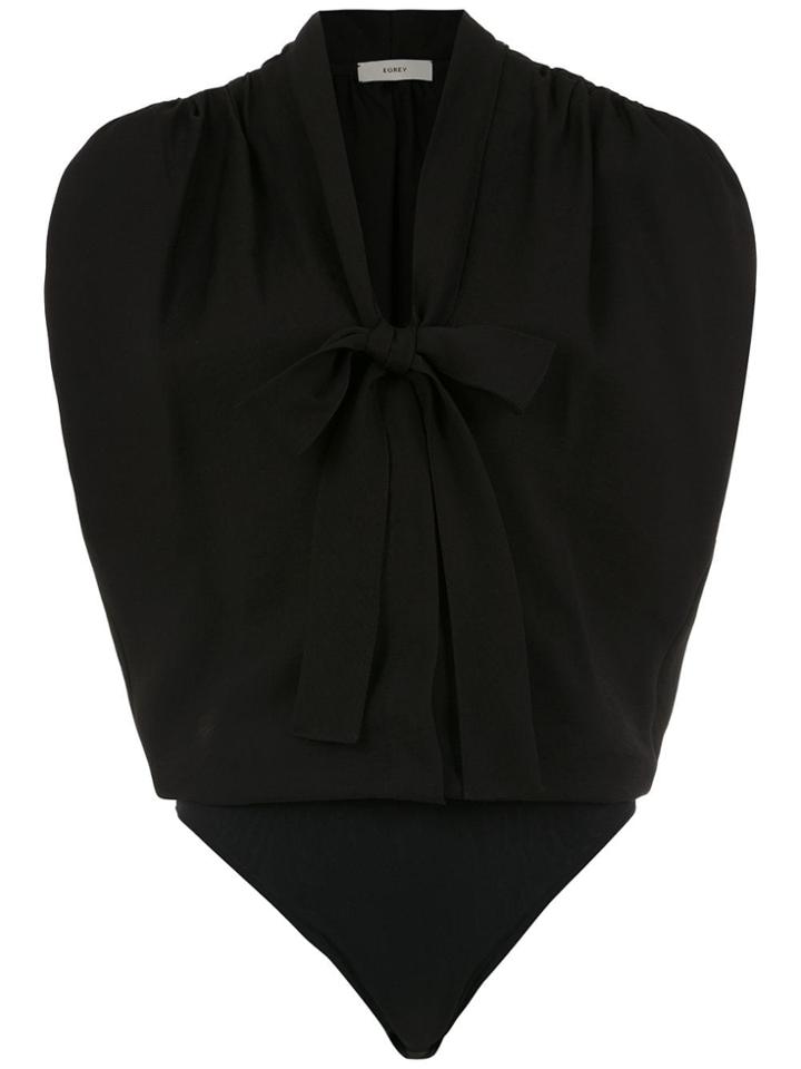 Egrey Bow Detail Bodysuit - Black