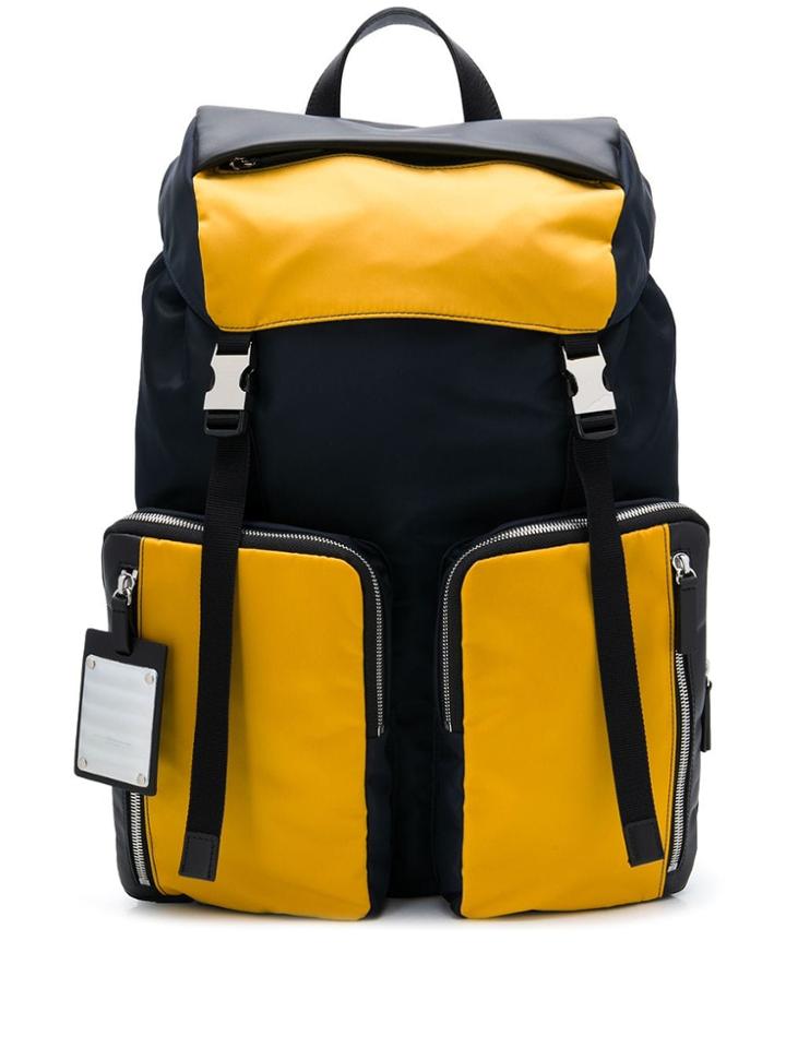 Fpm - Fabbrica Pelletterie Milano Double Buckle Oversized Backpack -