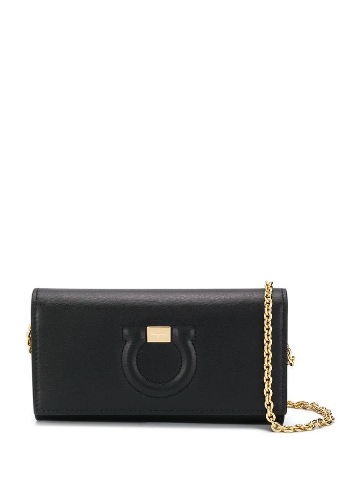 Salvatore Ferragamo Gancio City Chain Wallet - Black