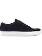 Lanvin Toe Cap Sneakers, Men's, Size: 5, Blue, Calf Leather/rubber