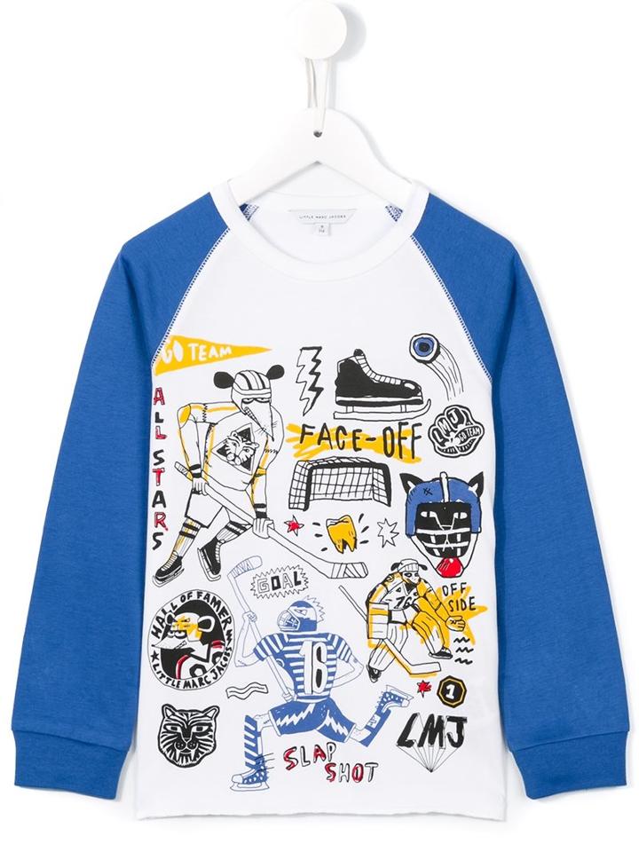 Little Marc Jacobs Graphic Print T-shirt, Boy's, Size: 12 Yrs, White