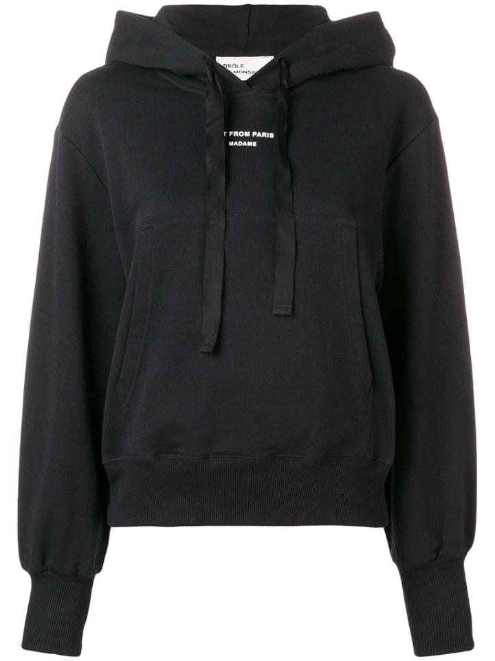 Drôle De Monsieur Hooded Sweatshirt - Black