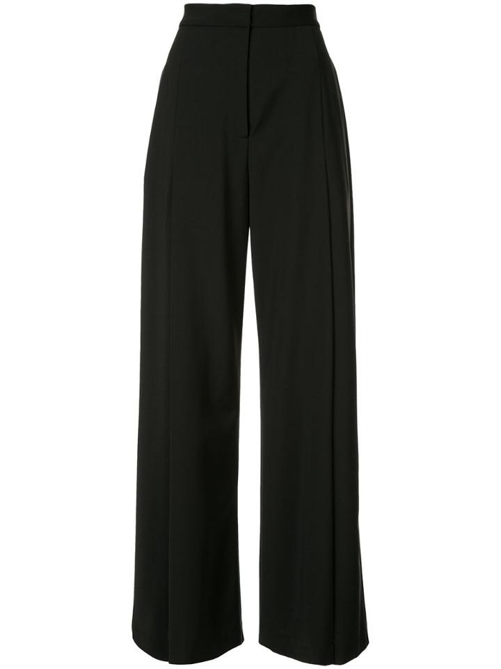 Camilla And Marc Front Pleat Wide Leg Trousers - Black