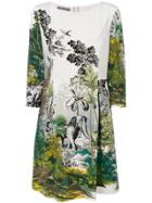 Alberta Ferretti Tropical Print Dress - Multicolour