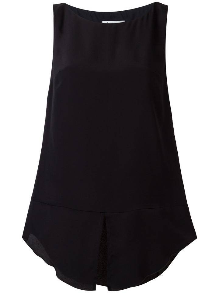 Dondup - Hisa Top - Women - Silk/spandex/elastane/cupro/viscose - 38, Women's, Blue, Silk/spandex/elastane/cupro/viscose