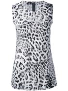 Norma Kamali - Leopard Print Tank Top - Women - Polyester/spandex/elastane - S, Black, Polyester/spandex/elastane