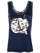 Louis Vuitton Pre-owned Paris Print Tank Top - Blue
