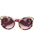 Prada Eyewear Tortoiseshell Oversized Sunglasses - Brown