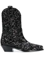 Dolce & Gabbana Sequin Embellished Boots - Black