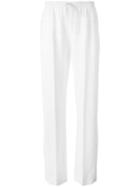 Chloé Drawstring Ankle Zip Trousers, Women's, Size: 38, White, Acetate/viscose/silk