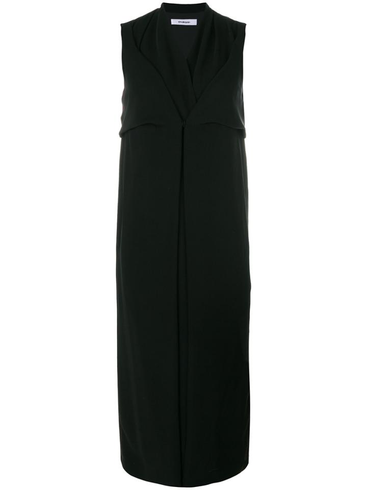 Chalayan Wrapped Front Midi Dress - Black