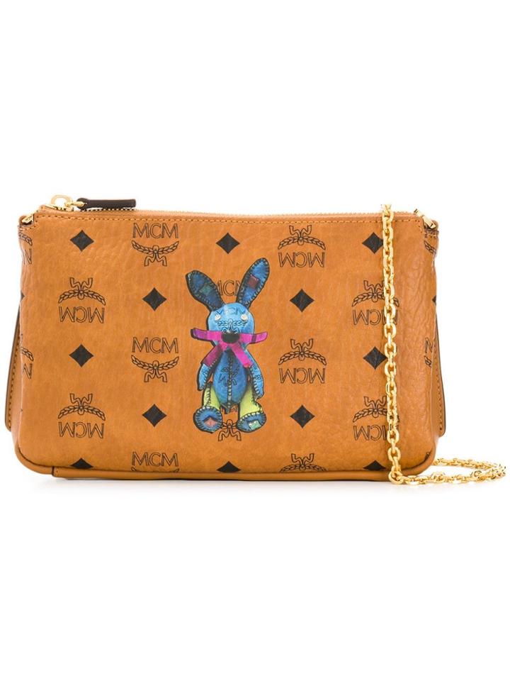 Mcm Rabbit Crossbody Pouch - Brown