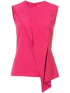Jason Wu Diagonal Ruffle Tank Top - Pink & Purple