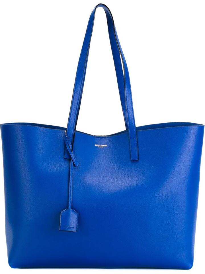 Saint Laurent Large Shopper Tote, Women's, Blue