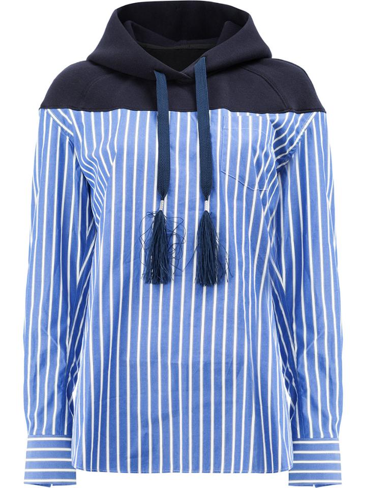 Sacai Contrast Panel Hoody - Blue