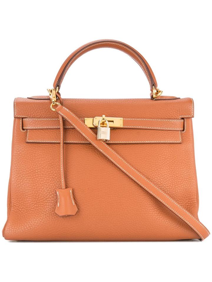 Hermès Vintage Kelly 32 Traurillon Clemence Bag - Brown