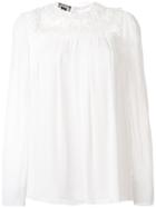 Giambattista Valli Lace Embroidered Shift Blouse - White