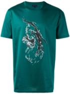 Lanvin Abstract Print T-shirt, Men's, Size: Small, Green, Cotton
