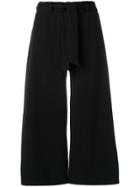 Puma Cropped Palazzo Trousers - Black