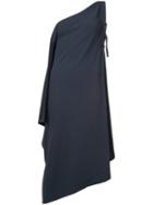 Issey Miyake - Flat Combination Halter Dress - Women - Polyester/triacetate - 2, Blue, Polyester/triacetate