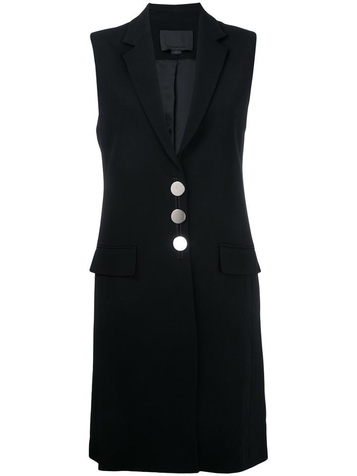 Alexander Wang - Sleeveless Long Blazer - Women - Polyester/spandex/elastane/acetate/viscose - 2, Black, Polyester/spandex/elastane/acetate/viscose