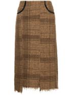 08sircus Midi Tweed Skirt - Brown