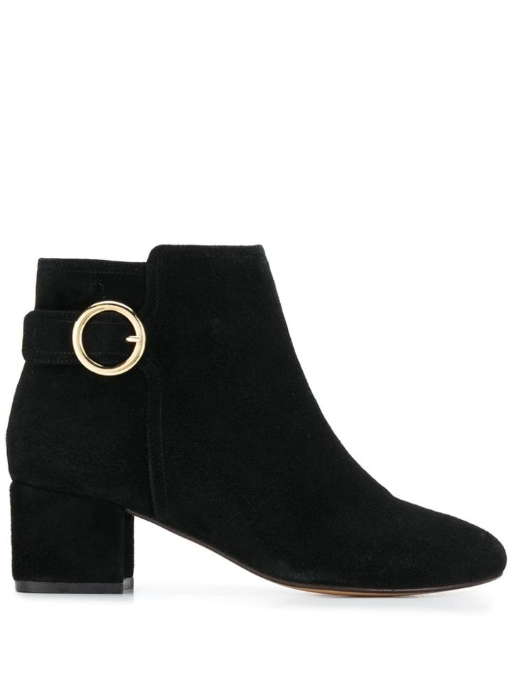 Tila March Buckle-detail Ankle Boots - Black