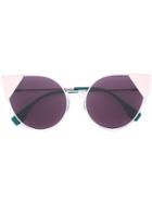 Fendi - Lei Sunglasses - Women - Acetate/metal - One Size, Grey, Acetate/metal
