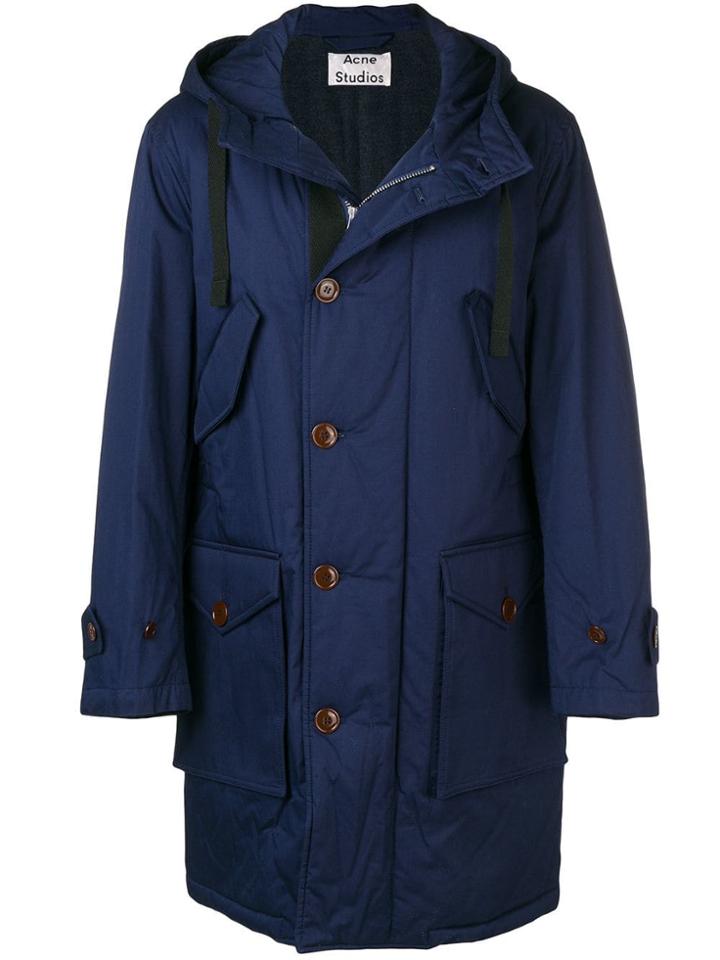 Acne Studios Padded Military Parka - Blue