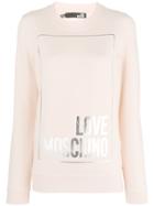 Love Moschino Logo Print Sweatshirt - Nude & Neutrals