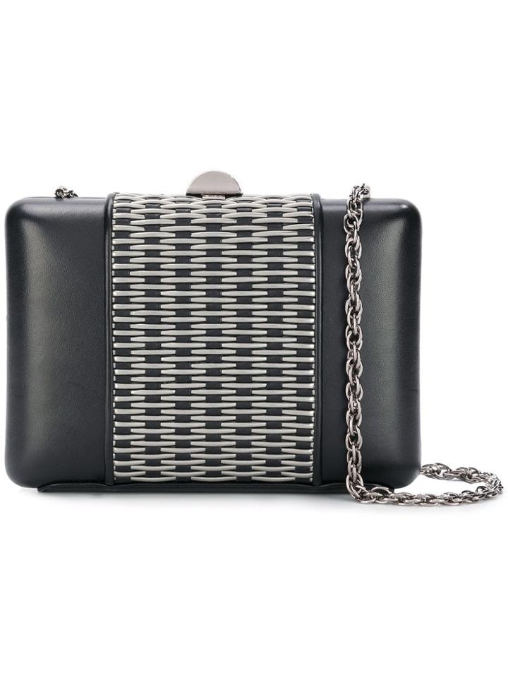 Rodo Metal Appliqué Clutch Bag - Black