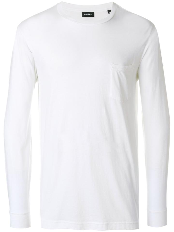 Diesel Tie Dye Back Print Top - White
