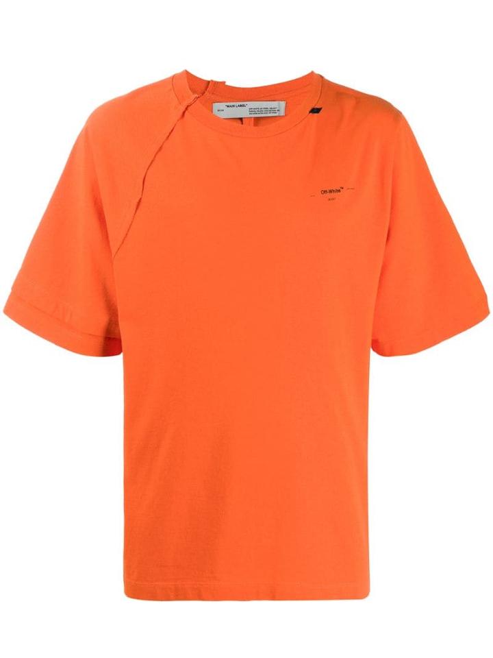 Off-white Embroidered Abstract Arrows T-shirt - Orange
