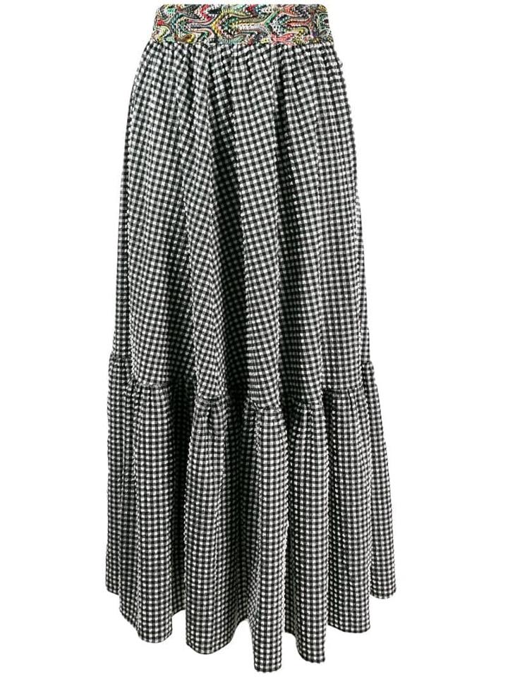 Missoni Mare Gingham Print Skirt - Black