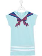 Little Marc Jacobs Bow Print T-shirt Dress, Girl's, Size: 8 Yrs, Blue