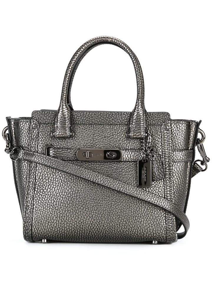 Coach Swagger 21 Tote, Men's, Black, Cotton/leather