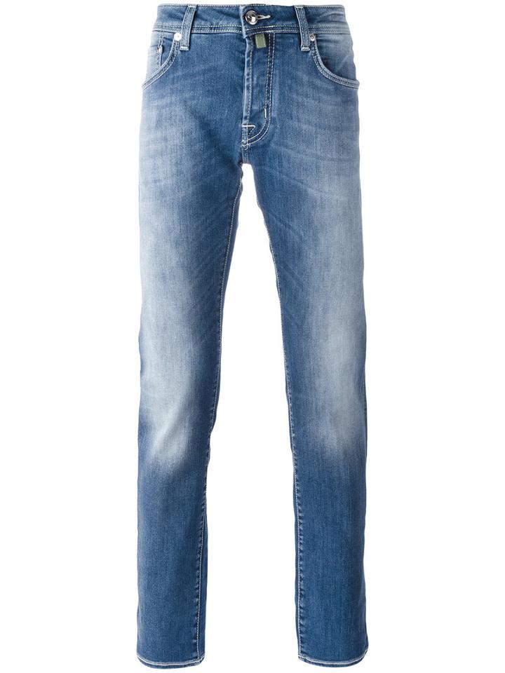 Jacob Cohen Straight Leg Jeans, Size: 32, Blue, Cotton/polyester/spandex/elastane