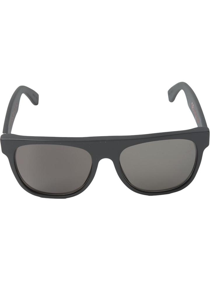 Retrosuperfuture 'flat Top Black Matte' Sunglasses