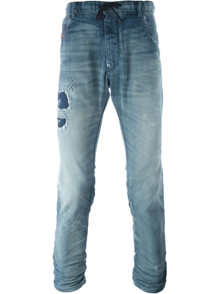 Diesel Krooley Jogg Jeans, Men's, Size: 32, Blue, Cotton/polyester/spandex/elastane