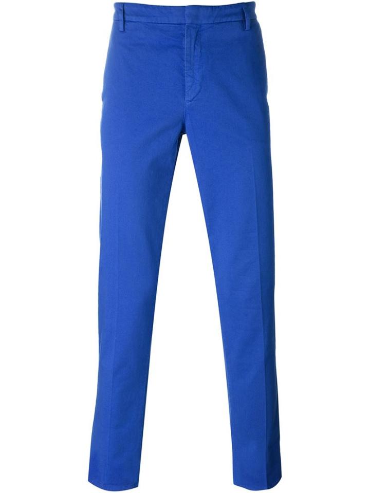 Kenzo Slim Fit Trousers, Men's, Size: 46, Blue, Cotton/spandex/elastane
