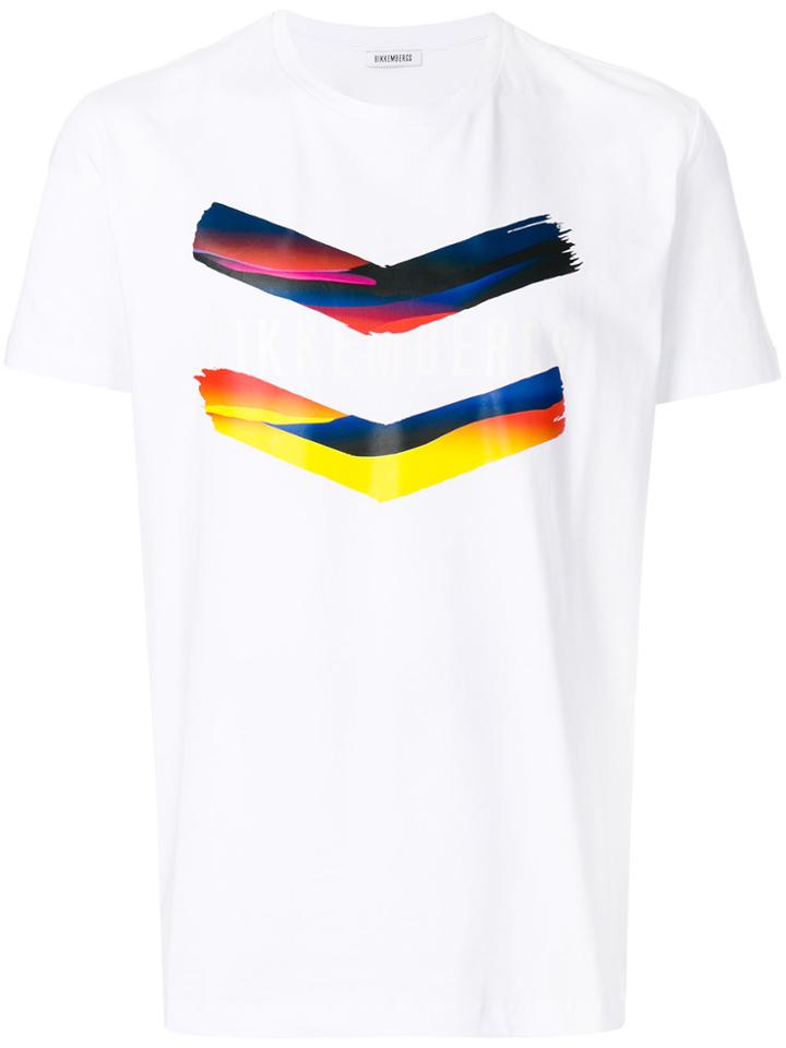 Dirk Bikkembergs Colour-block Print T-shirt - White