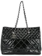 Chanel Vintage Quilted Chain Tote - Black